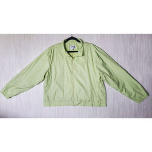 Women's Vintage Coral Bay Golf Windbreaker Jacket L Light Green